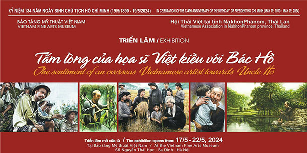 Lễ khai mạc triển lãm: Tấm lòng của hoạ sĩ Việt kiều với Bác Hồ.