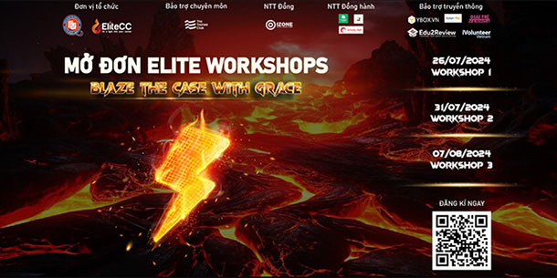 Chính thức mở đơn đăng ký chuỗi Elite Workshops - Blaze The Case With Grace