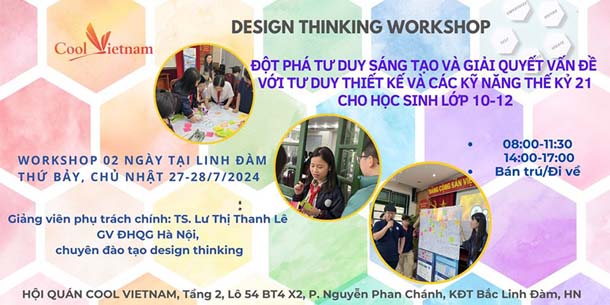 Workshop Tư duy thiết kế - Design thinking | Ngày 27-28/07/2024