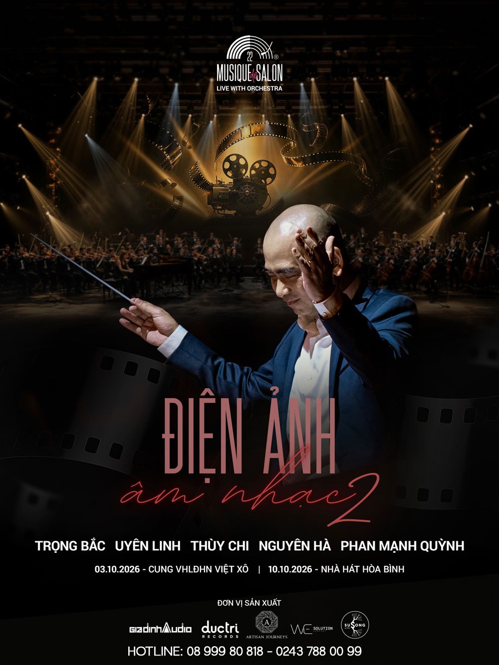 Đ&ecirc;m nhạc Musique de Salon 22 tại H&agrave; Nội v&agrave; Hồ Ch&iacute; Minh - Th&aacute;ng 10/2026 | Khi &acirc;m nhạc điện ảnh đ&aacute;nh thức k&yacute; ức
