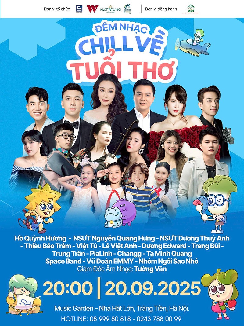 Đêm nhạc gây quỹ Chill về tuổi thơ - 20.09.2025 - Hà Nội