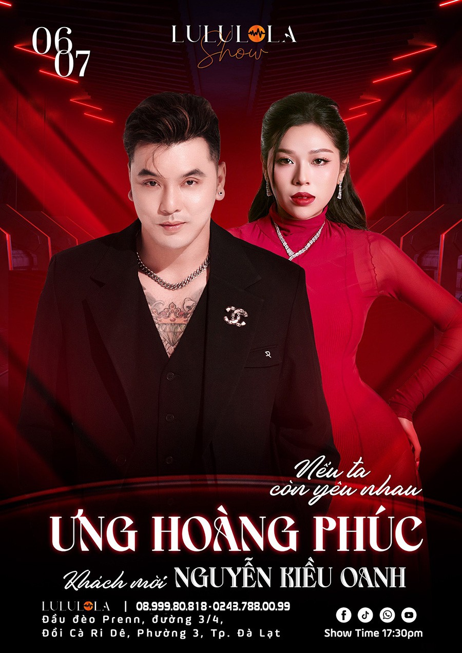 Liveshow ƯNG HOÀNG PHÚC - KM NGUYỄN KIỀU OANH tại Đà Lạt - Ngày 06.07.2024