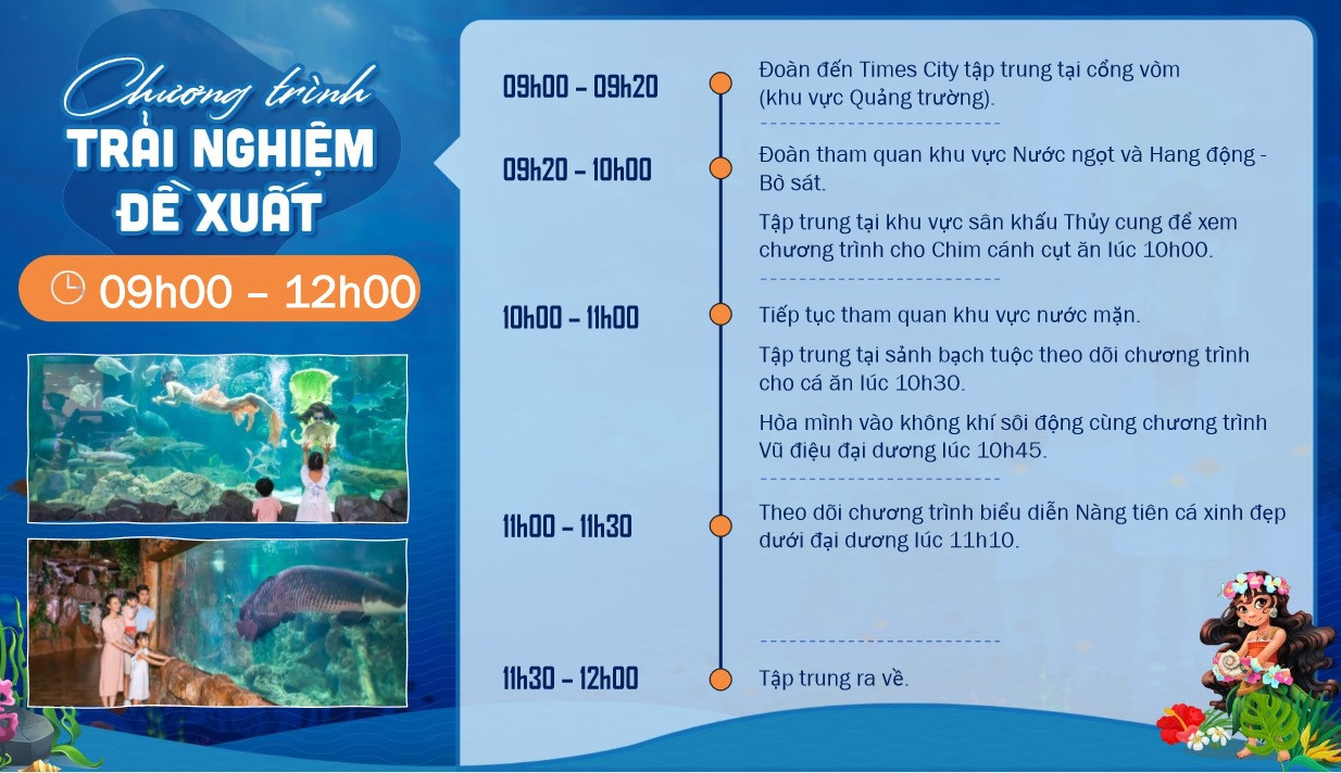 Bán vé vào cửa THỦY CUNG có quy mô lớn nhất Việt Nam - Vinpearl AQUARIUM Times City