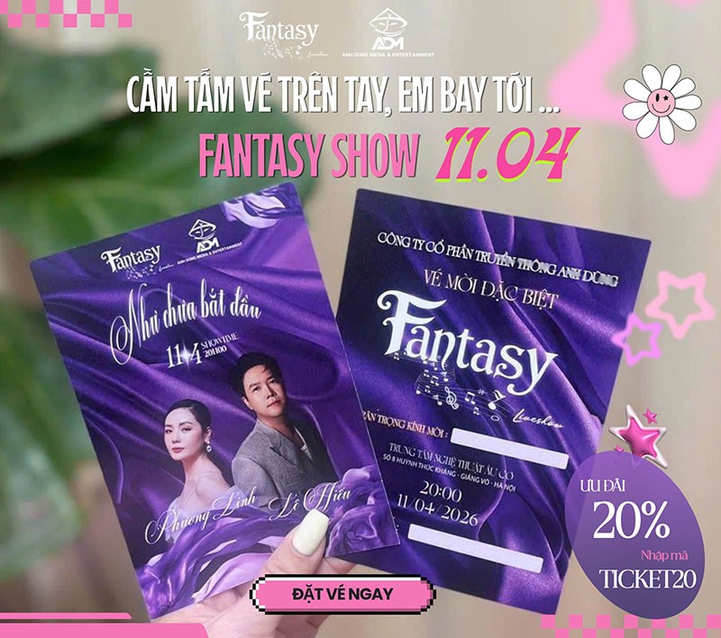 Liveshow Phương Linh - L&ecirc; Hiếu tại H&agrave; Nội 11.04.2026 tung chương tr&igrave;nh khuyến mại cực hot - Săn v&eacute; ngay n&agrave;o!