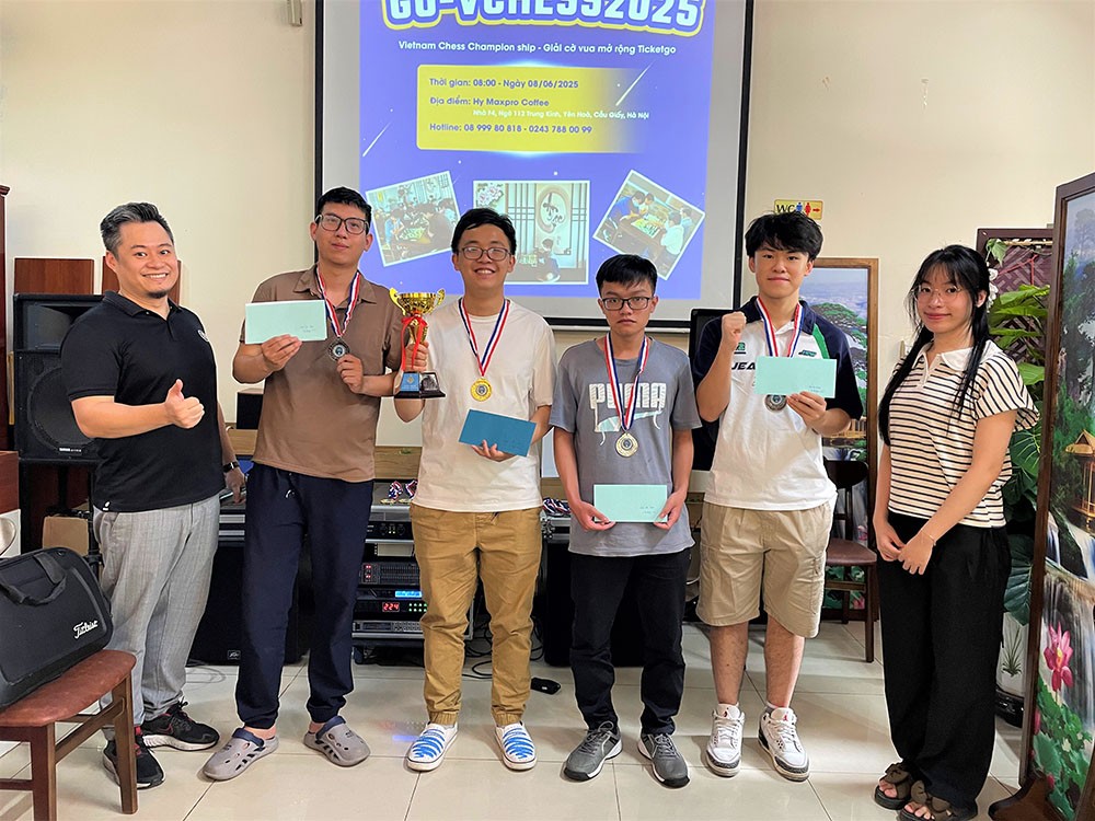 Kết quả Giải cờ vua Hà Nội mở rộng GO-VCHESS 2025 do TicketGo tổ chức