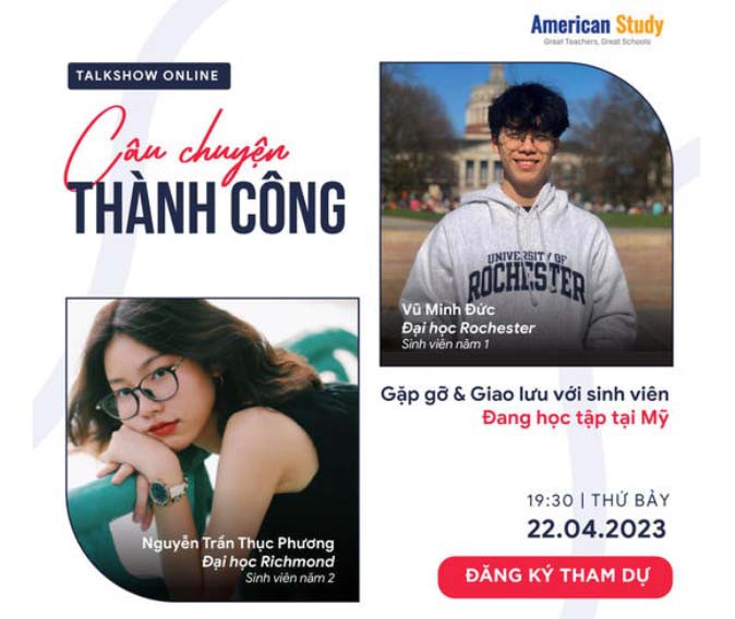 Talkshow Online - Câu chuyện thành công - Gặp gỡ và giao lưu với sinh viên ưu tú đang học tập tại Mỹ