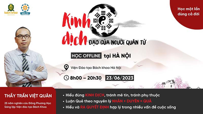 Cơ hội tham gia Khóa học Kinh Dịch - Đạo Của Người Quân Tử (tháng 6.2023)