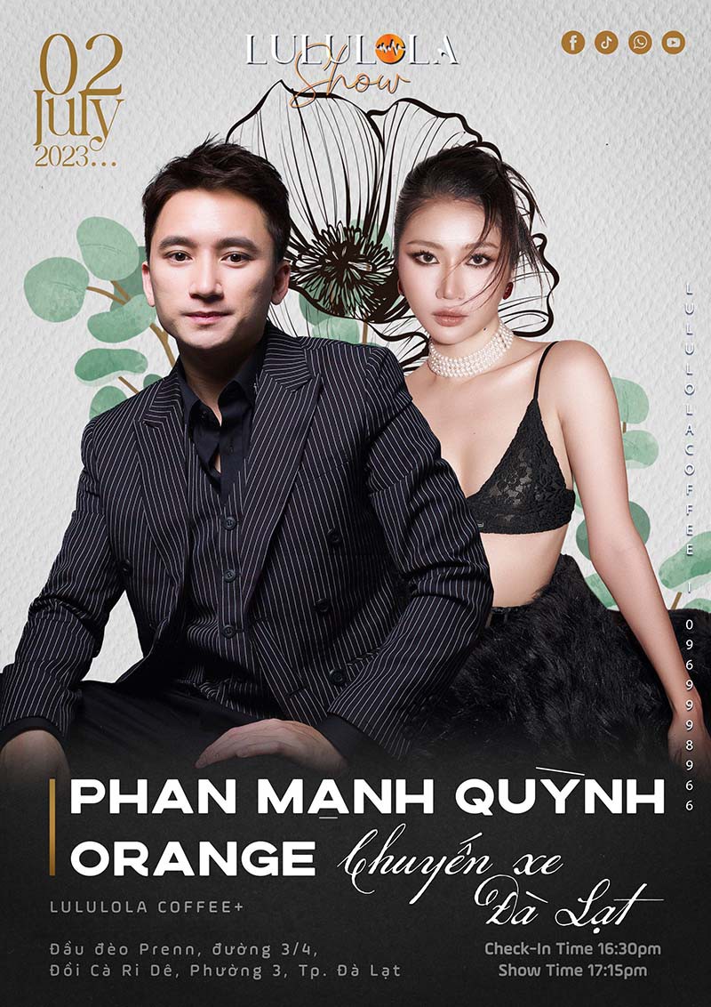 Liveshow Phan Mạnh Quỳnh và Orange tại Đà Lạt - Ngày 2.7.2023