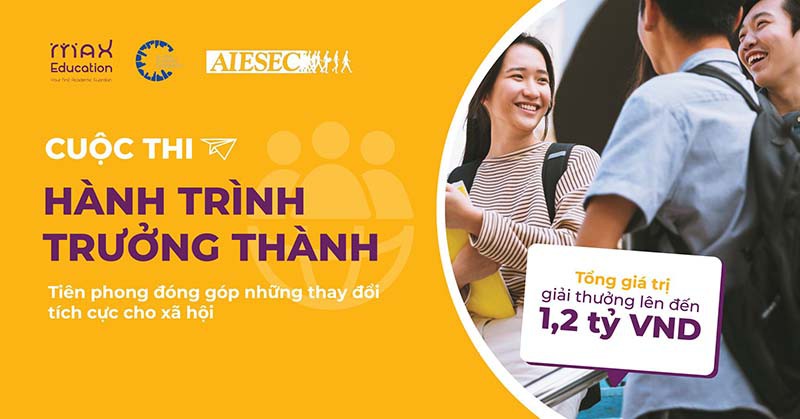 Cuộc thi - Hành trình trưởng thành 2023 - với tổng giá trị giải thưởng lên đến 1 tỷ 200 triệu đồng