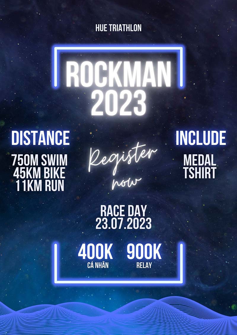Giải thể thao 3 môn Bơi - Đạp xe - Chạy - RockMan 2023