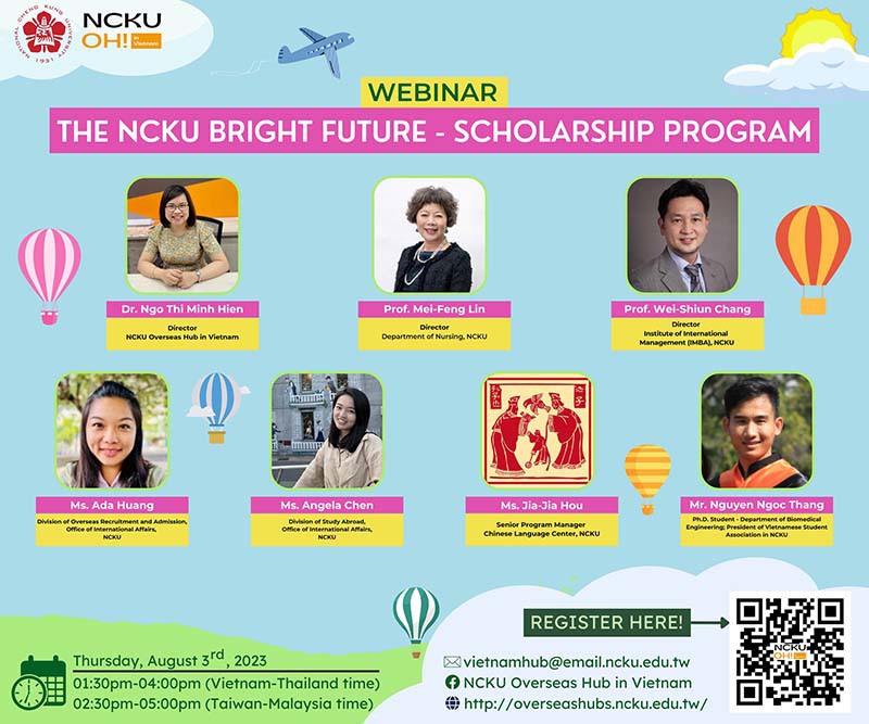 Chương trình thường niên - Webinar - Giao lưu và cung cấp thông tin về học bổng NCKU