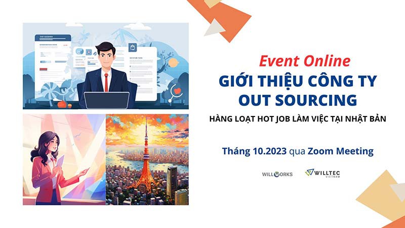 Cơ hội tìm kiếm việc làm Nhật Bản tại Sự kiện trực tuyến miễn phí - Giới thiệu công ty Out Sourcing Online