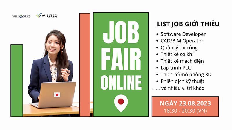 Job Fair Online - Tổng hợp Hot Job tại Nhật tháng 8.2023