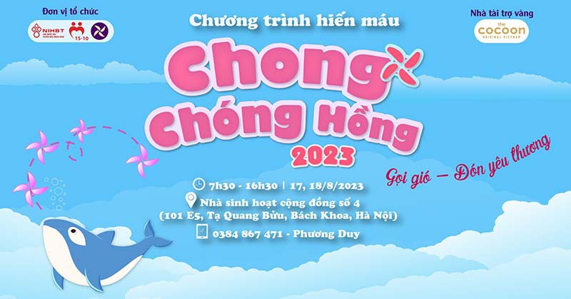 Chương trình hiến máu - Chong Chóng Hồng 2023