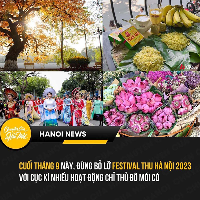 Festival Thu Hà Nội 2023 từ ngày 29.09 - 01.10.2023