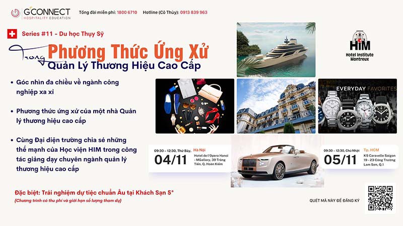 Series Du học Thụy Sĩ số 11 - Chủ đề Phương Thức Ứng Xử trong Quản Lý Thương Hiệu Cao Cấp