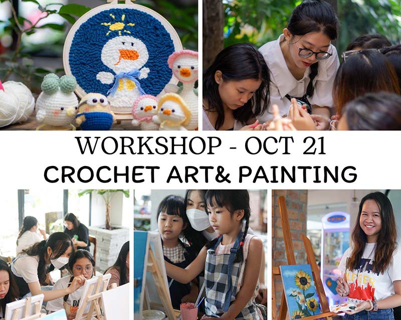 Workshop Móc Len và Vẽ Tranh tại Lapaz Garden TP HCM - Ngày 22.10.2023