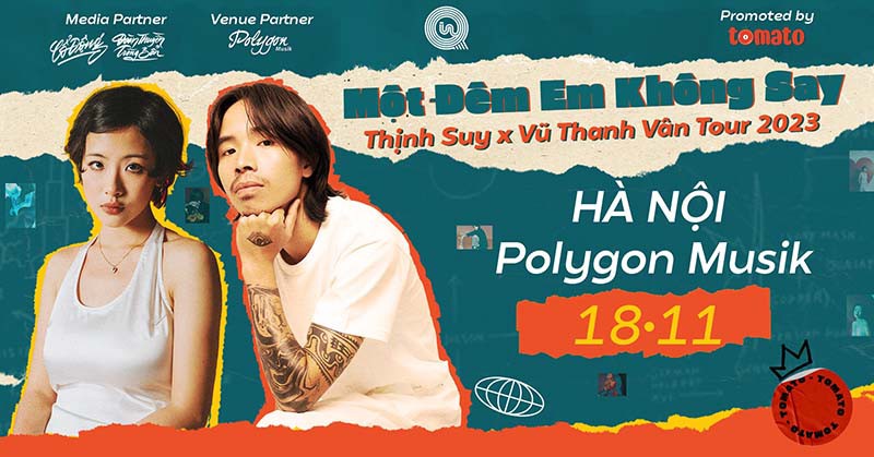 Đêm nhạc - Một Đêm Em Không Say của Thịnh Suy và Vũ Thanh Vân tại Hà Nội - Ngày 18.11.2023