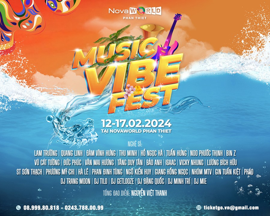 Bán vé Lễ hội Vibe Fest - NovaWorld Phan Thiết 2024