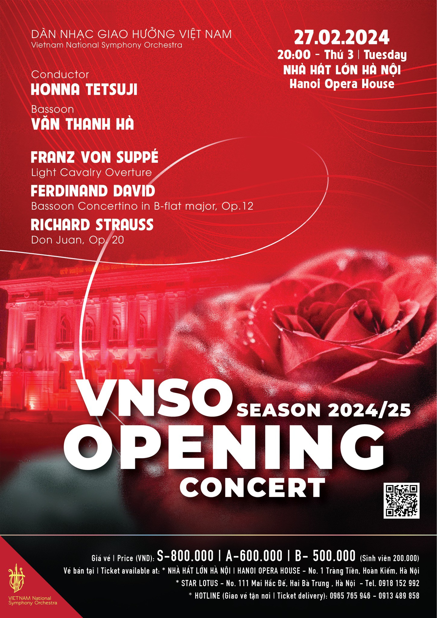 Hòa nhạc giao hưởng VNSO Season 2024/25 Opening Concert - Ngày 27.02.2024