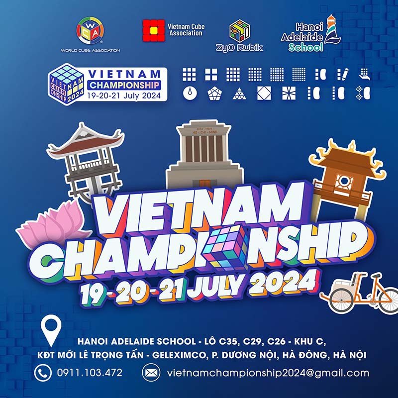 Giải đấu Vô địch Rubik Toàn quốc lần thứ 2 - WCA Vietnam Championship 2024