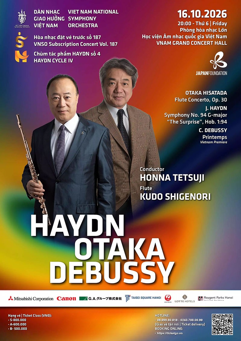 Hòa nhạc đặt vé trước số 187 - Subscription Concert Vol 187 | Haydn Otaka Debussy
