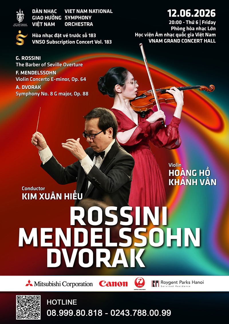H&ograve;a nhạc đặt v&eacute; trước số 183 - Subscription Concert Vol 183 | Rossini-Mendelssohn-Dvorak