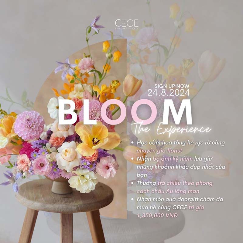 Workshop cắm hoa tại Hà Nội | Bloom - The Experience