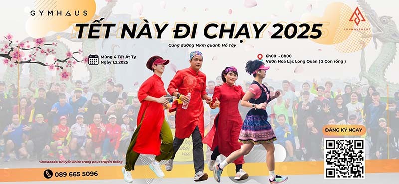 Run with Gymhaus - Tết này đi chạy 2025 (Mùng 4 Tết Ất Tỵ) 