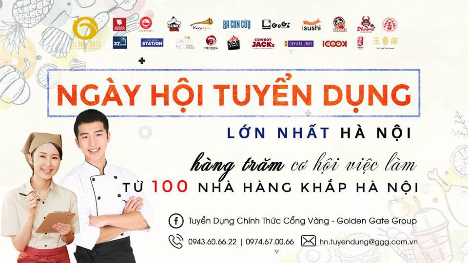 Ngày hội tuyển dụng quy tụ hơn 100 Nhà hàng khắp Hà Nội 