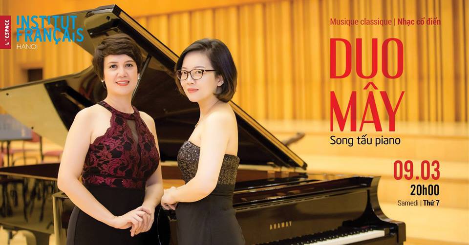 Song tấu Piano - Duo Mây tại Hà Nội ngày 9.3.2019