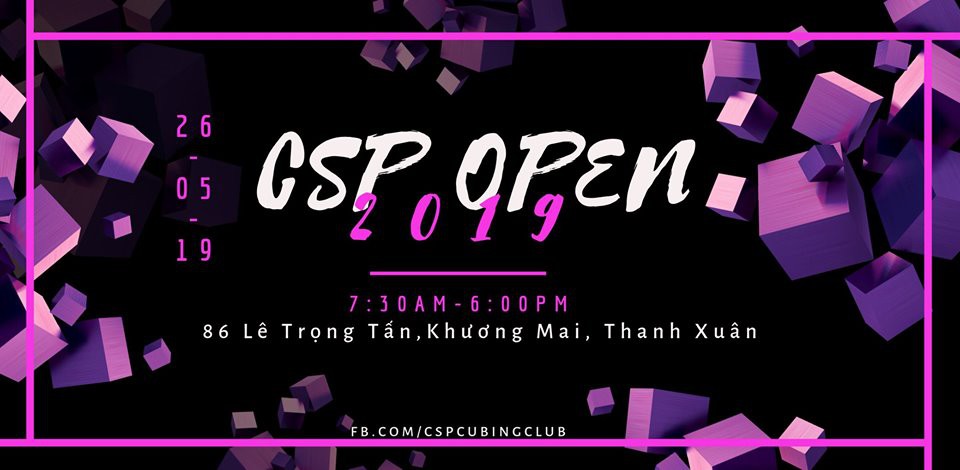 CSP OPEN 2019 - RUBIK'S CUBE COMPETITION