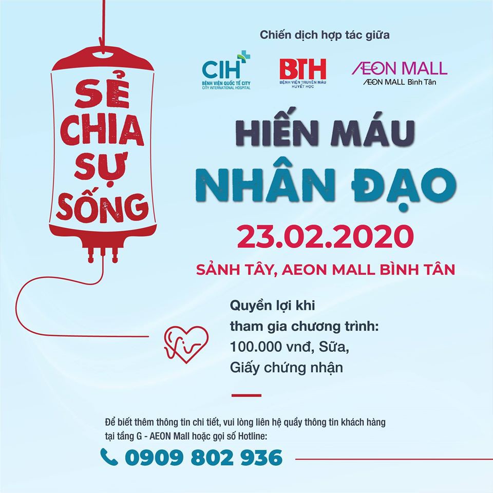 Chương trình Hiến máu nhân đạo ngày 23.02.2020