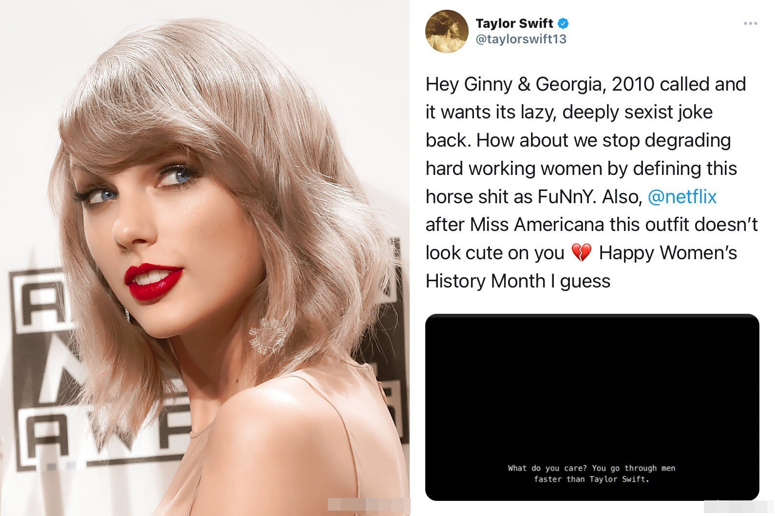 Taylor Swift bị slut-shaming trong series Ginny and Georgia của NETFLIX