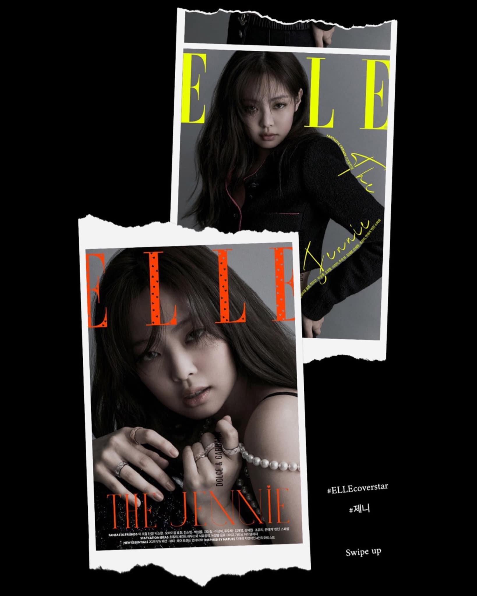 Jennie BLACKPINK tỏa sáng trên trang bìa tạp chí thời trang Elle Korea số tháng 8/2021