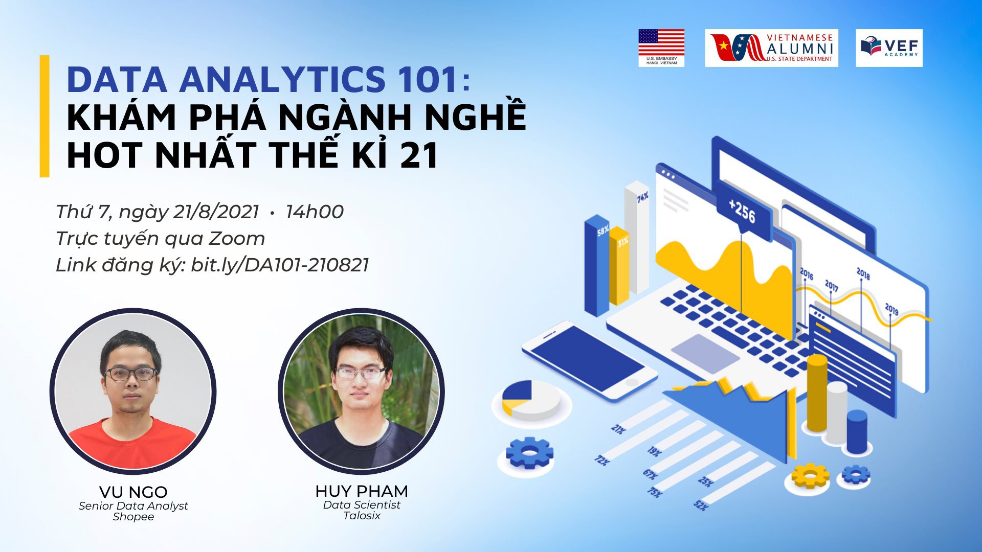 Sự kiện miễn phí - Data Analytics 101 - Khám phá ngành nghề hot nhất thế kỷ 21