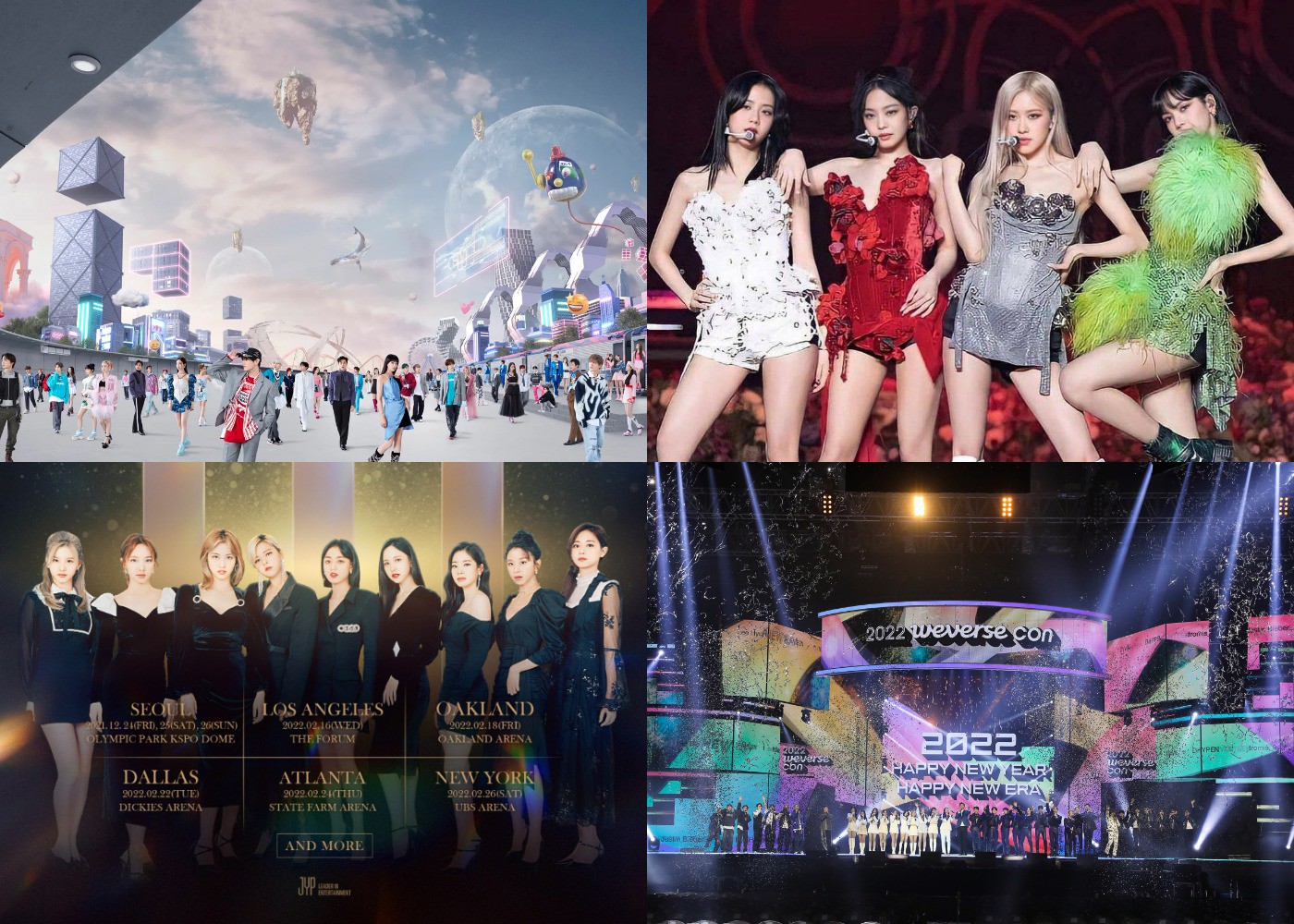 Big4 Kpop và kế hoạch dự kiến 2022 - World tour và Full album của BLACKPINK - Nhóm nữ mới của HYBE và JYP - Concert SMTown