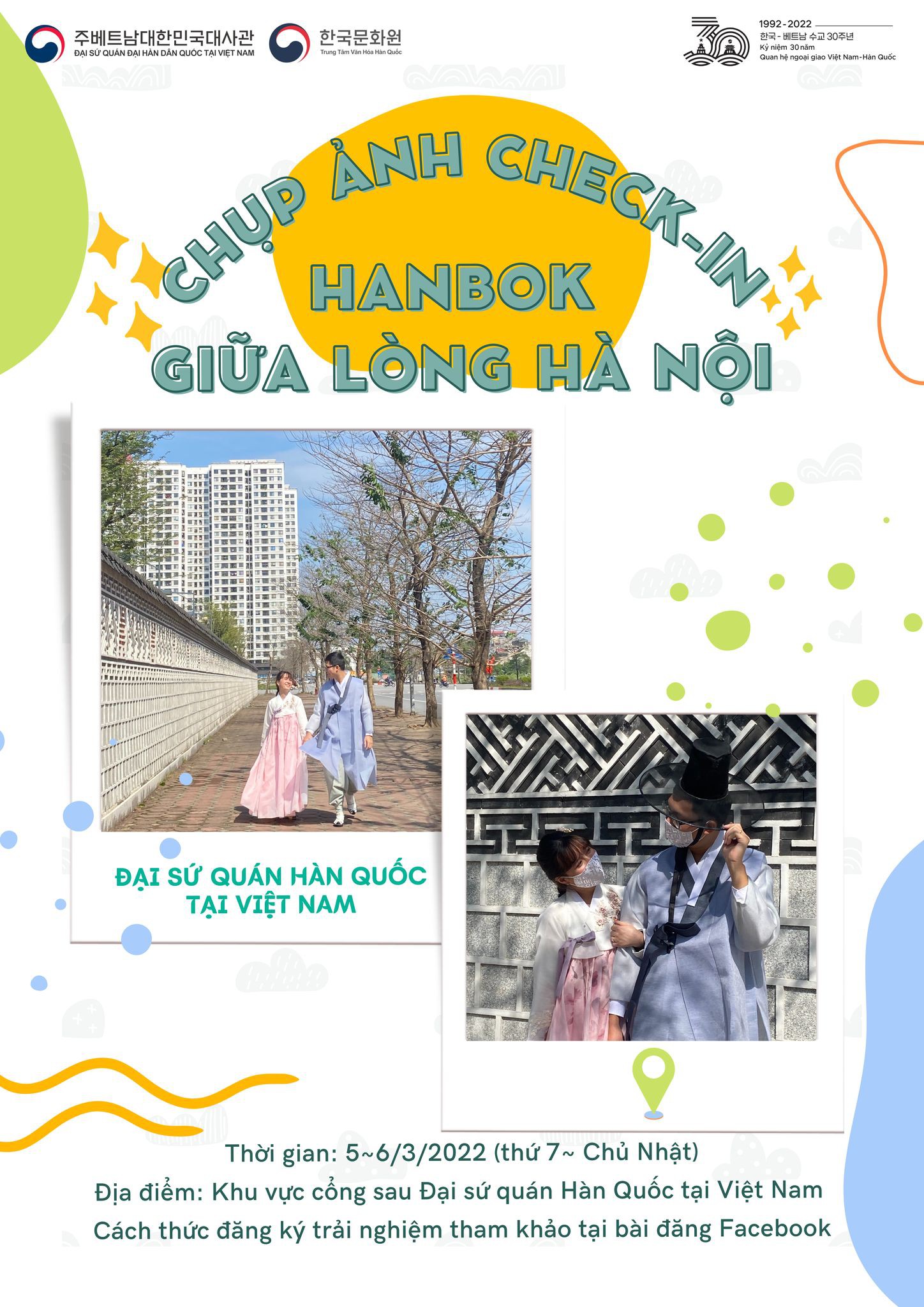 Đăng ký tham gia Trải nghiệm Hanbok tại Đại sứ quán Hàn Quốc