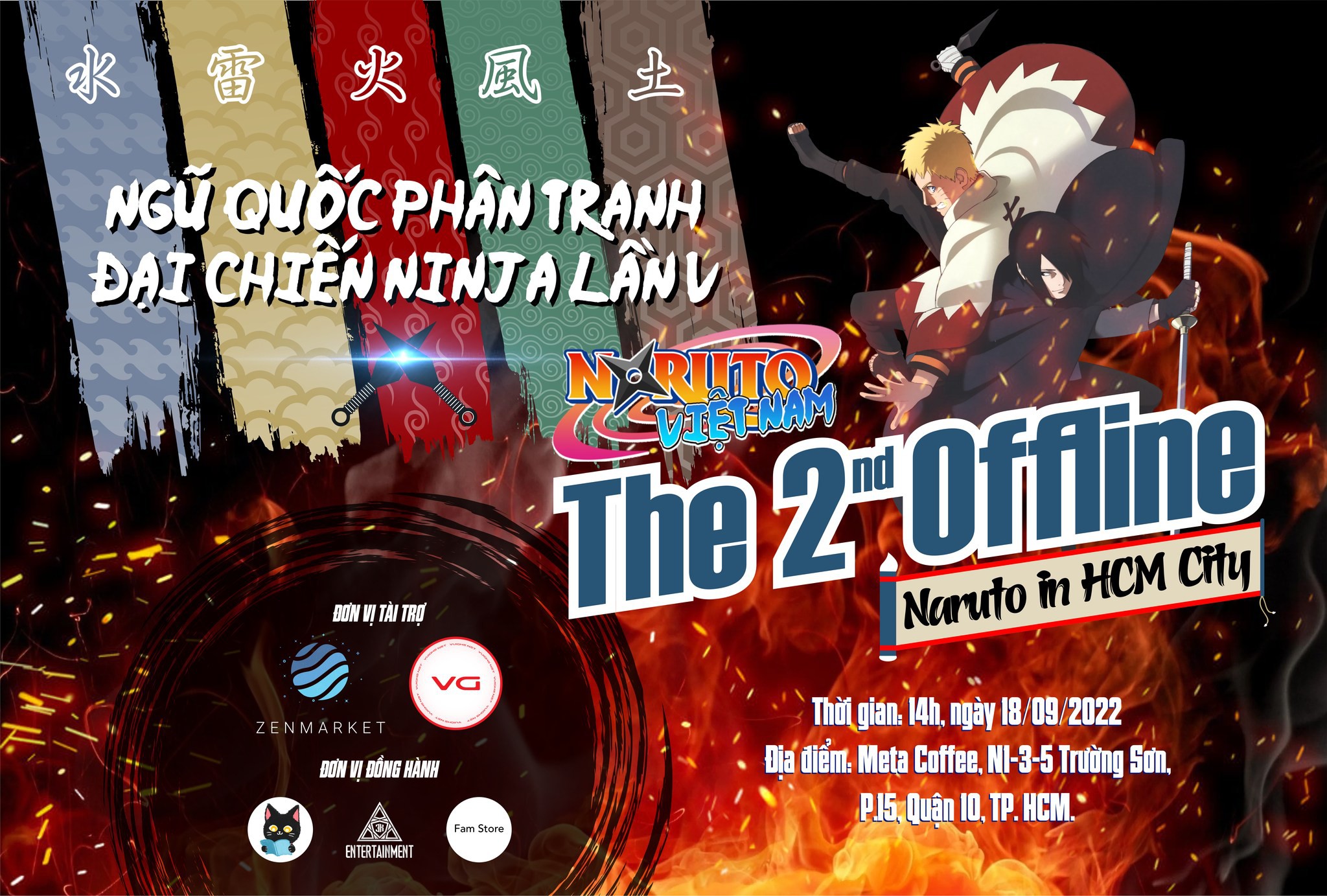 Sự kiện Offline Naruto 2022 dành cho các fan hâm mộ - Ngũ quốc phân tranh - Đại chiến Ninja lần V