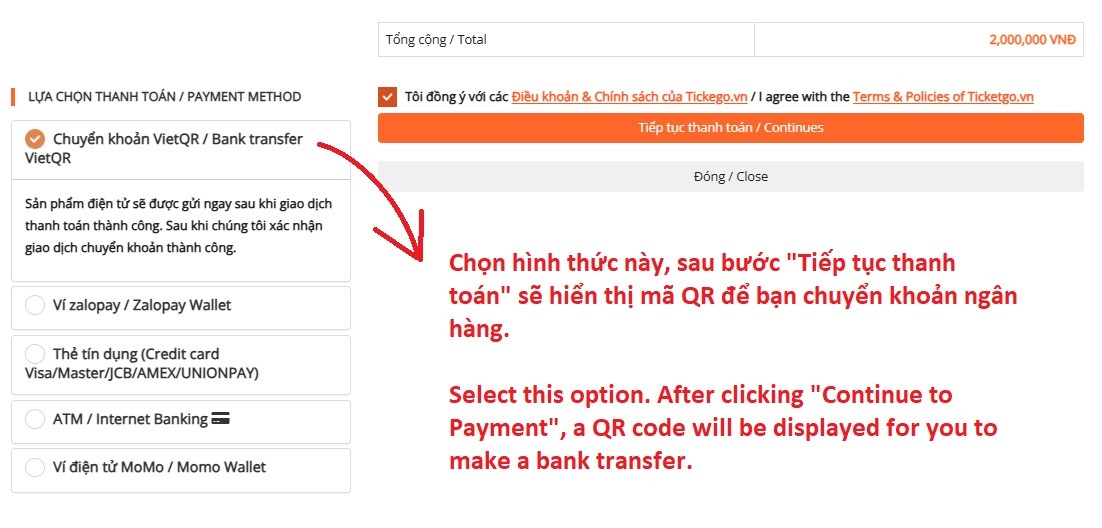 Hướng dẫn đặt mua vé sự kiện trên trang ticketgo.vn