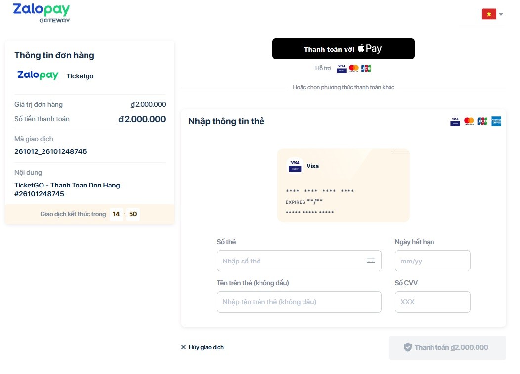 Hướng dẫn đặt mua vé sự kiện trên trang ticketgo.vn