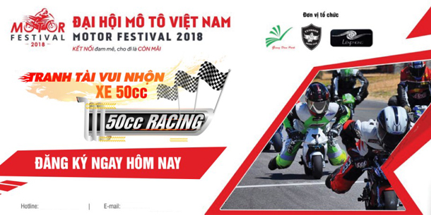 Cuộc thi "Tranh tài vui nhộn xe 50cc" tại Đại hội Motor Festival 2018