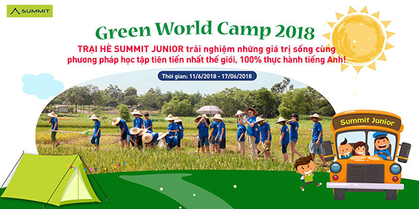 Trại hè tiếng Anh Summit Junior Green 2018 dành cho học sinh cấp 2