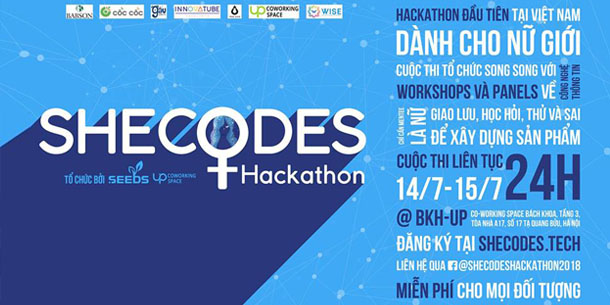 "SheCodes Hackathon 2018" - Sự kiện dành riêng cho Coders & Non-coders nữ