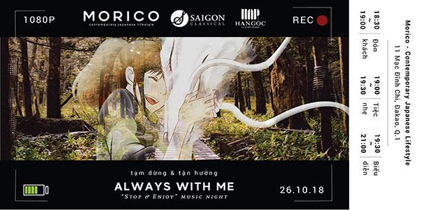 Stop & Enjoy Music Night 26/10: Always WITH ME! 『いつも何度でも』