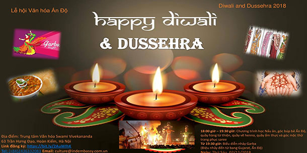 Lễ Hội Văn Hóa Ấn Độ Diwali Và Dussehra 2018 (Miễn Phí Tham Dự)