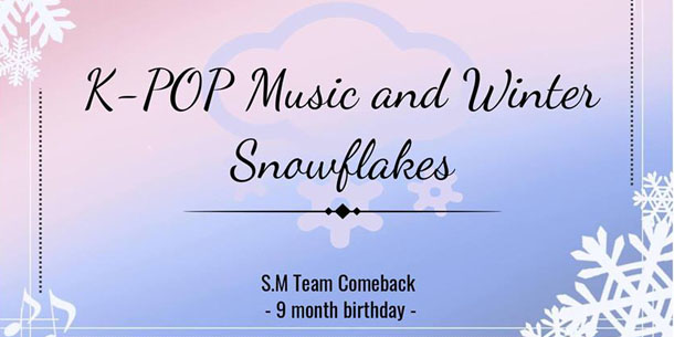 K-POP Music and Winter Snowflakes