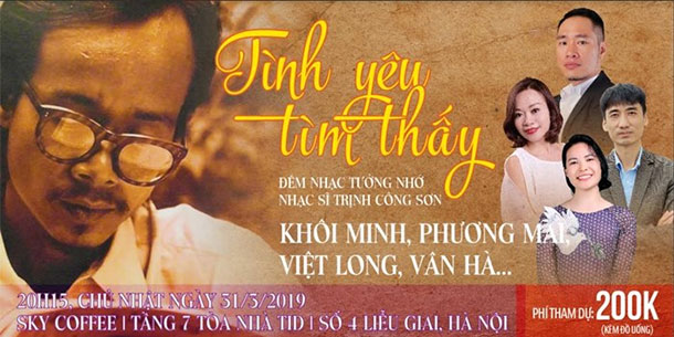 Đêm nhạc Trịnh Công Sơn “Tình yêu tìm thấy”
