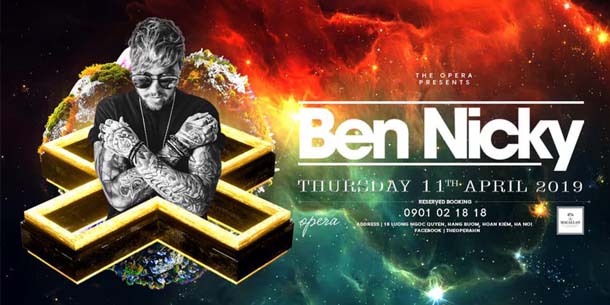 Đêm nhạc EDM - Ben Nicky ngày 11.04.2019