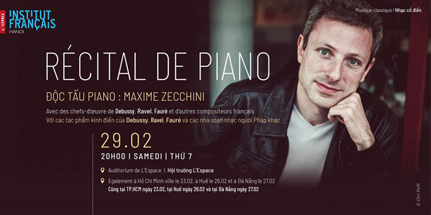 Chương trình Độc tấu piano: Maxime Zecchini
